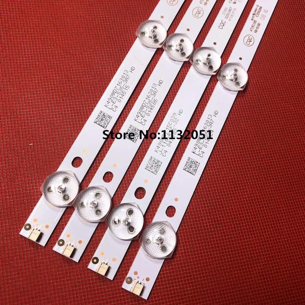 45 قطعة LED شريط إضاءة خلفي ل DEXP F49B7000T 49PUF6050 49PFL3445 PH49PFG5001/78 49PUF6050/T3 K490WD7 A1 A2 4708-K490WD-A2213K01