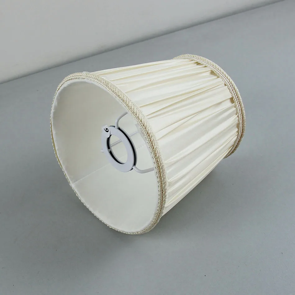 

DIA 15.5cm/6.1inch High Quality off white color Fabric Lampshades for lamp, E14 hole 3cm
