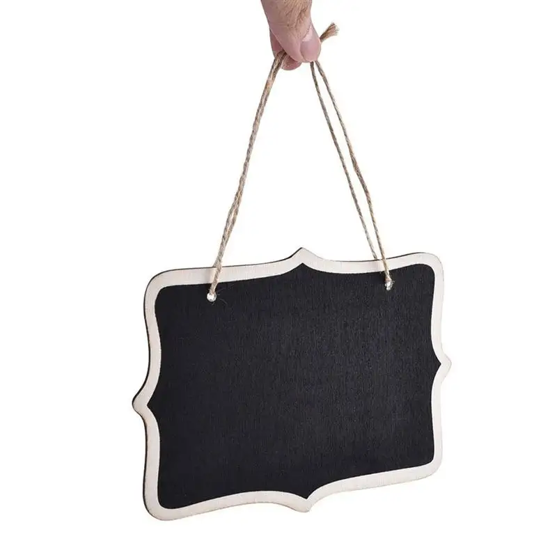 12pcs Mini Rectangle Chalkboards Double Sided Black Board Mini Chalkboard Tags Signs Wedding Table Number Holder Sign