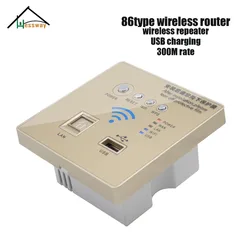 86 type Home Smart Wireless Wall Socket Panel WiFi Router Repeater 300Mbps with USB LAN 3G