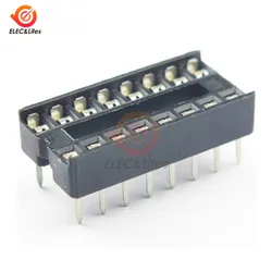 100PCS 16Pins 16 Pin 16P DIP IC Chip Sockets Adapter Connector Solder Type Socket 100% Original DIY