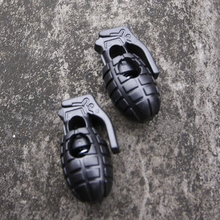 10PCS EDC outdoor camping equipment Tactical Grenade shoelace clip hiking boots tightening non-slip buckle Umbrella buckle FW019