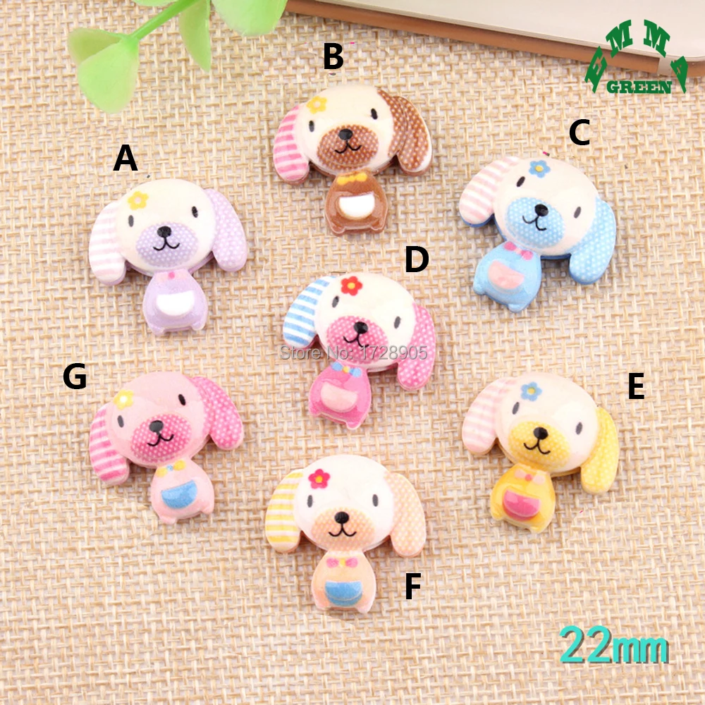 

Charms for Jewelry making 10pcs Puppy Dog Charms Animal Resin Cabochons Flatback for Bow Center Scrapbooking DIY Slime Charms