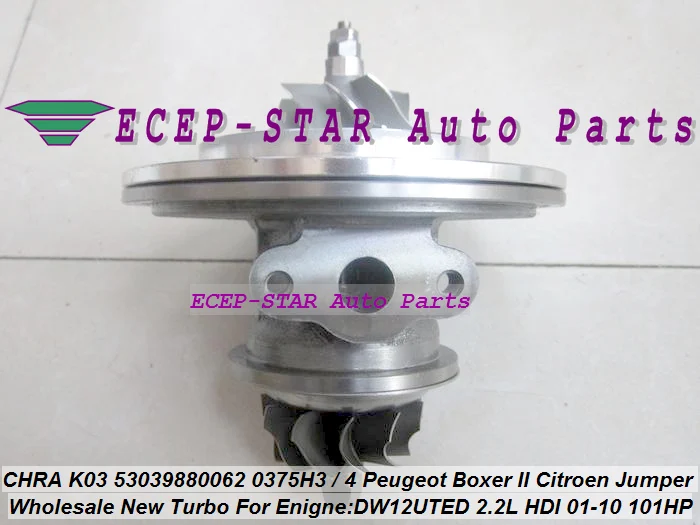 Turbo Cartridge CHRA K03 53039880062 53039700062 9643350480 For Peugeot Boxer For Citroen Jumper 01- DW12UTED 2.2L Turbocharger