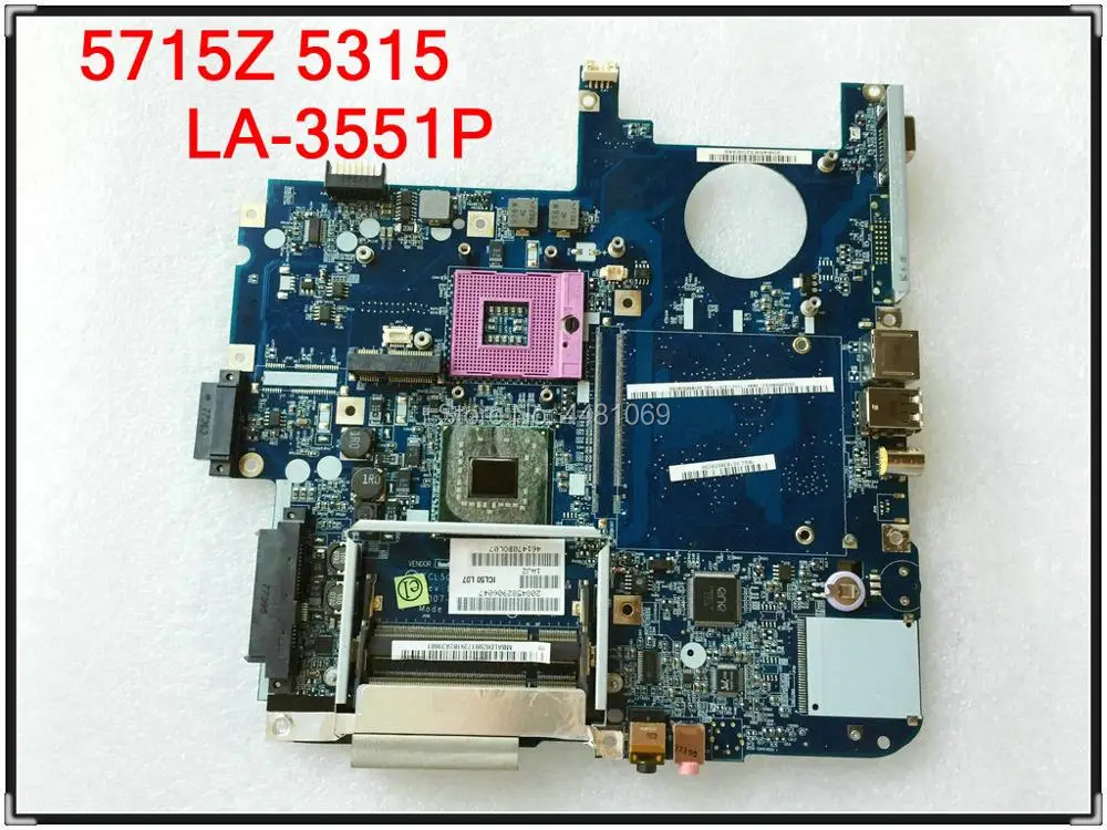 

ICL50 LA-3551P For Acer 5715Z 5315 Laptop Motherboard MBAKM02001 Mainboard DDR2 965GM 100% test OK