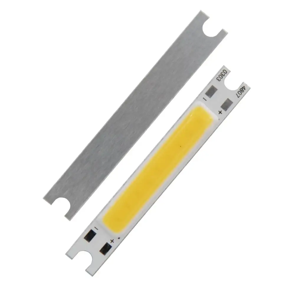 10PCS Promotion 48mm*7mm 3W DC 9V LED COB Strip Bulb Flip Chip on Board High Lumen Light Source Module for Wall Lamp