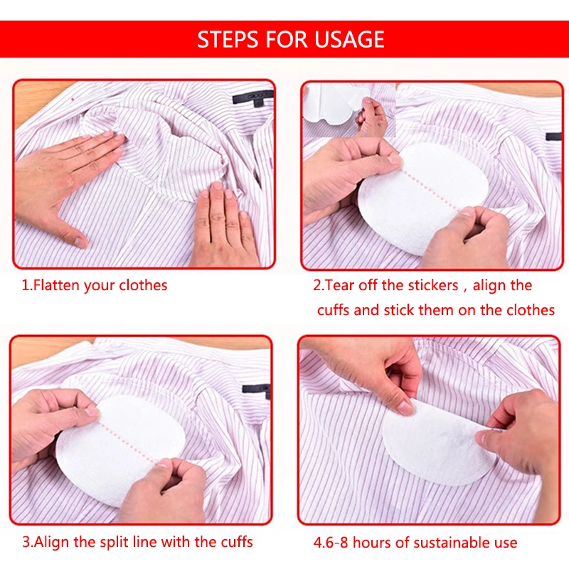 10/30/50pcs Summer Dress Sweat Pads Disposable Armpit Sweat Pads Deodorant Sheet Shield Absorbing Underarm Sweat Guard Pad