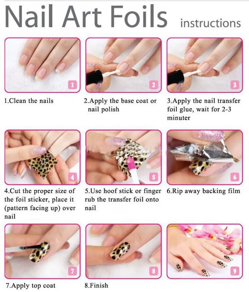 Serpentine Snake Print Nail Art Transfer Foil Paper Tip Sticker Nails Craft Decoration New Fashion Design GL42