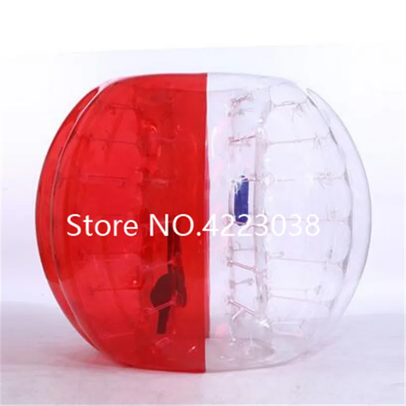 Free Shipping 0.8mm PVC Transparent Inflatable Bumper Football 1.2M Dia Bubble Soccer Ball Zorb Ball for Adults