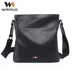 Wmnuo 2020 New Shoulder Bag Men Solid Genuine Leather Male Handbag Soft Cowhid Leather Crossbody Bag Fashion Business Bag Hot