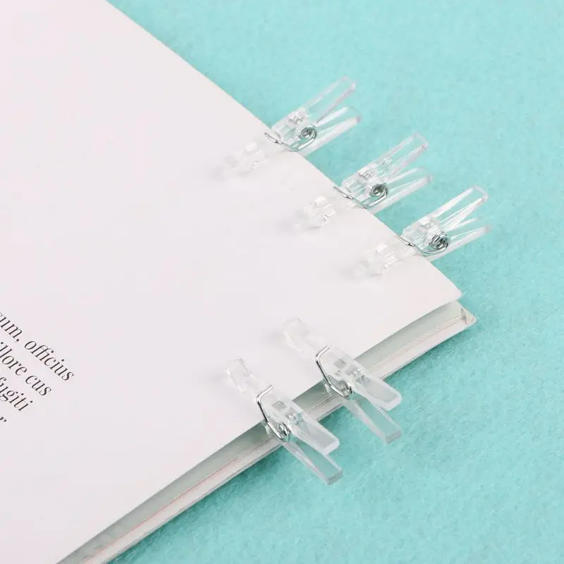 20Pcs 25mm Mini Lente Helder Transparant Clips Kleding Fotopapier Peg Party Home Decoration