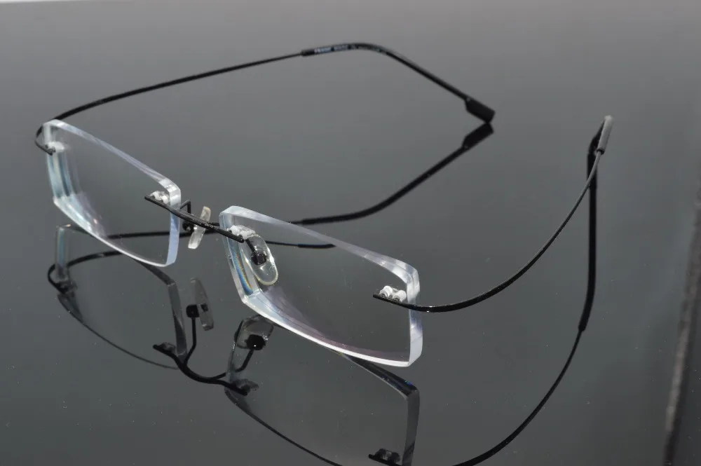 

Titanium Alloy Hingeless Rimless Reading Glasses Ultra light UV400 Anti-fatigue Lenses +1.0 +1.5 +2.0 +2.5 +3.0 +3.5 +4.0