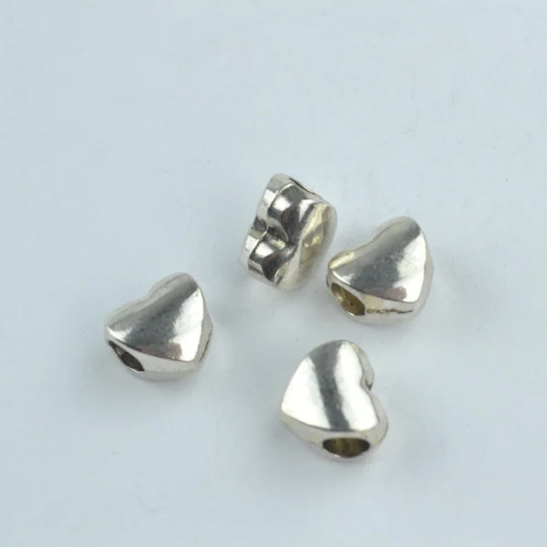 10 pcs alloy beads Heart Shape charm tibetan silver diy beads for European bracelet jewelry making 1830