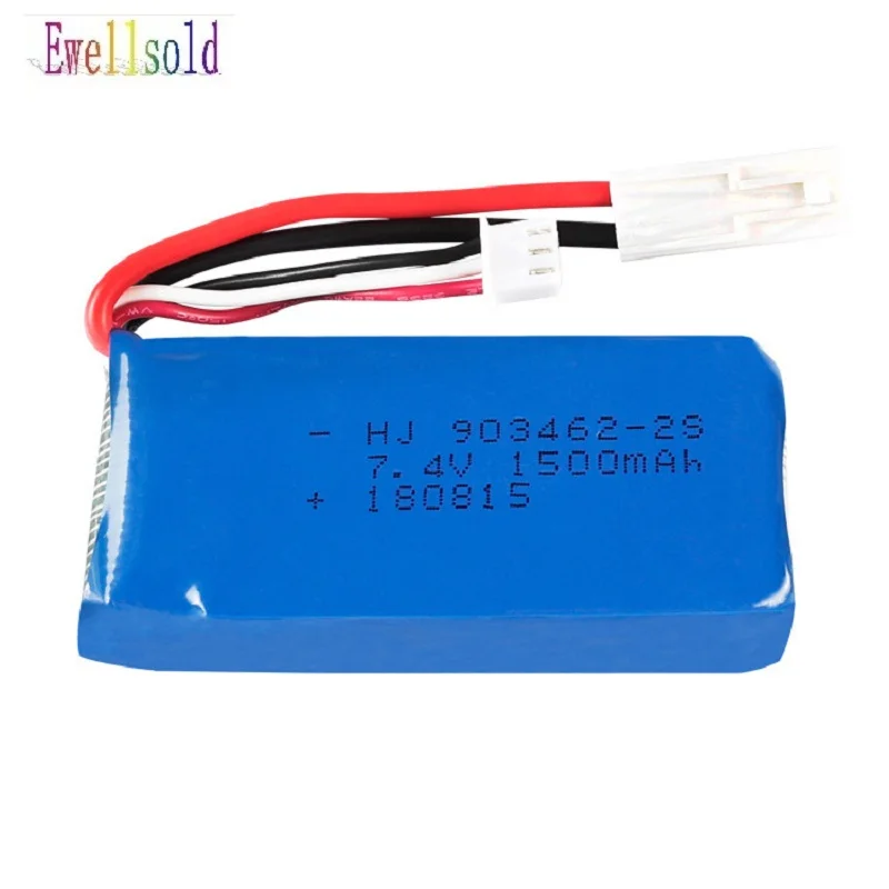 Batteria Lipo 2S 7.4 V 1500mAh 2S della barca di velocità della barca da regata di FT009 WL912-A RC 2800 V/caricatore di 7.4 V 1500MAH Lipo/USB per