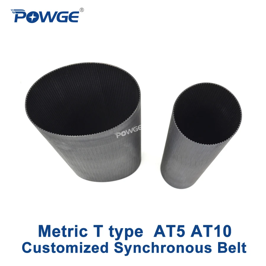 

POWGE Metric T Type AT5 AT10 synchronous Pitch 5mm 10mm Customized production all kinds of Trapezoid T10 T20 Timing Belt pulley