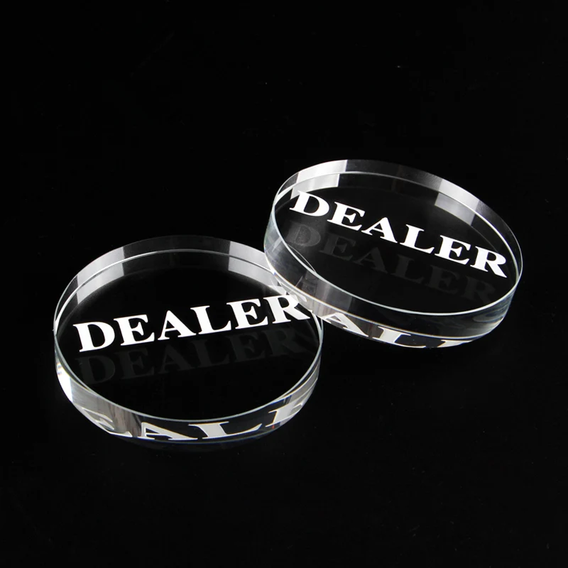 Neue Texas Holdem Kristall DEALER Poker Chips Poker Tisch Speziellen Kristall Chip Passenden Zubehör Transparent HÄNDLER