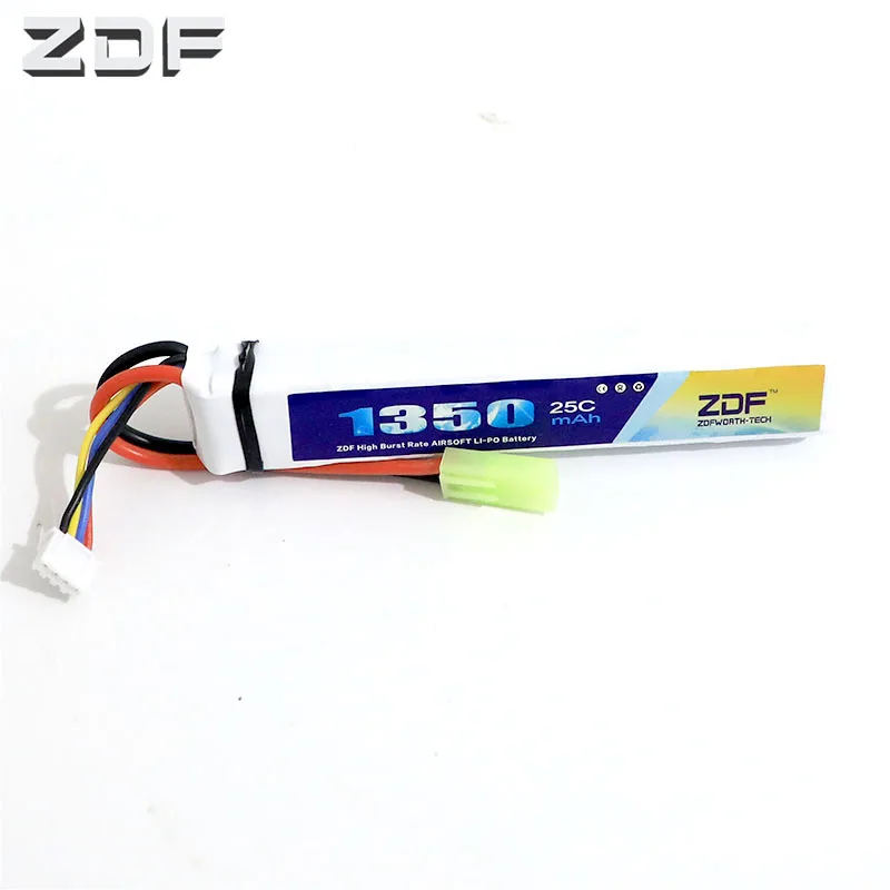 

ZDF 2pcs/lot 3S Lipo Battery 11.1V 1350mAh 25C 50C for RC Airsoft Gun Model Helicopter Airplane Quadcopter