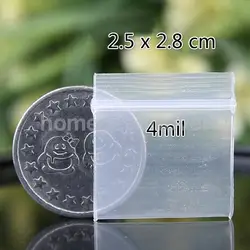 100pcs 4mil/2mil Clear Zip Bag    Bag Plastic Baggies Reclosable High premium quality clear reclosable poly bags