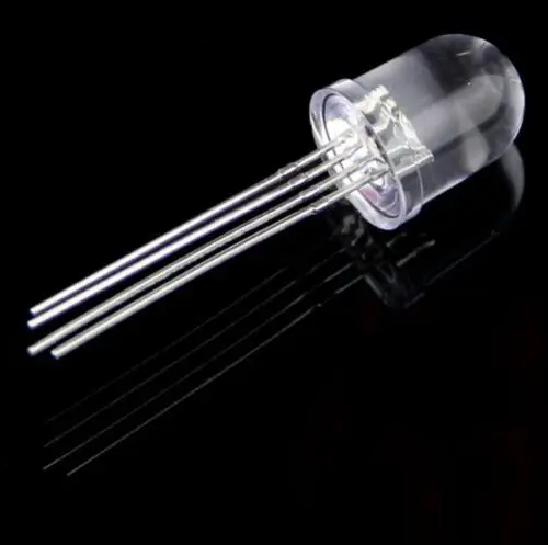 50PCS NEW LED RGB 10MM common cathode 4-PINS Super Bright Bulb Lamp	NEW