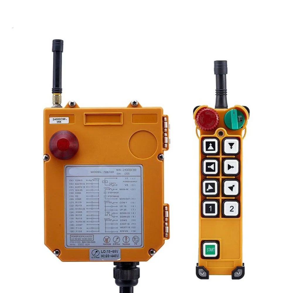 

TELECRANE Wireless Double Speed Industrial Remote Controller Electric Hoist Remote Control 1 Transmitter + 1 Receiver F24-8D