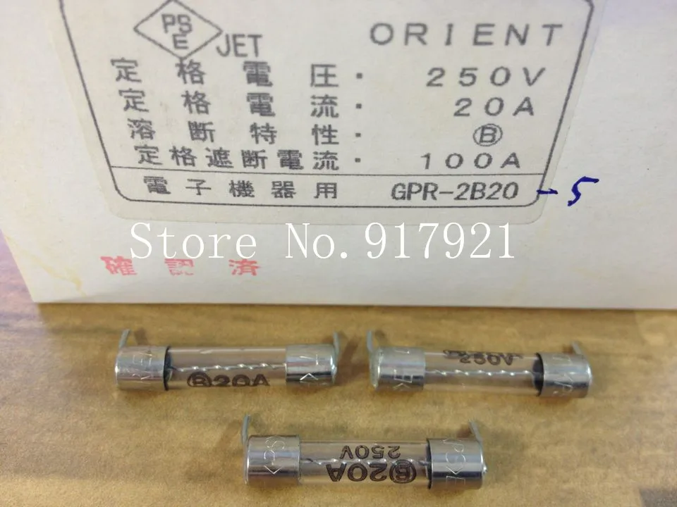 [ZOB] Japan imported JET GPR-2B20 insurance 6X30 20A250V micro tube pin explosion-proof glass fuse  --200pcs/lot