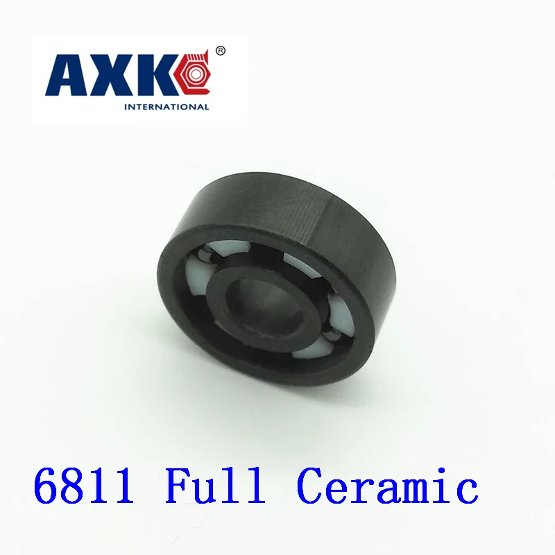 2023 New Rodamientos Axk 6811 Full Ceramic Bearing ( 1 Pc ) 55*72*9 Mm Si3n4 Material 6811ce All Silicon Nitride Ball Bearings