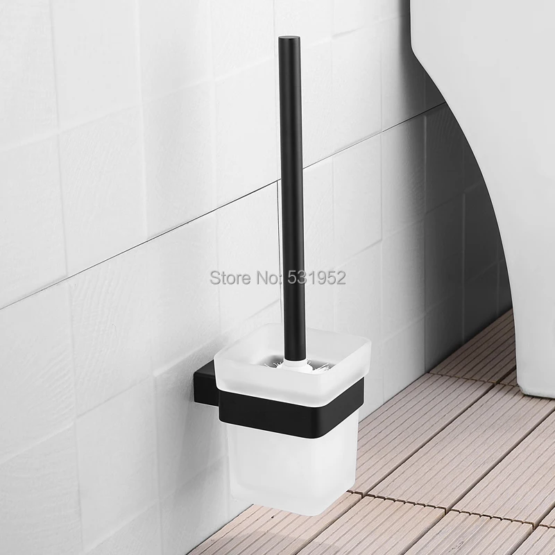 Matte Black Bathroom Hardware Towel Rack Shelf Hook Tissue Paper Holder Metal Soap Dish Toilet Brush Holder Bathroom Accessories