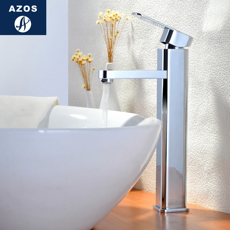 

Azos Above Counter Basin Faucet Soft Basin Brass Chrome Cold and Hot Switch Shower Room Below Counter Basin Bathroom Cabinet Si