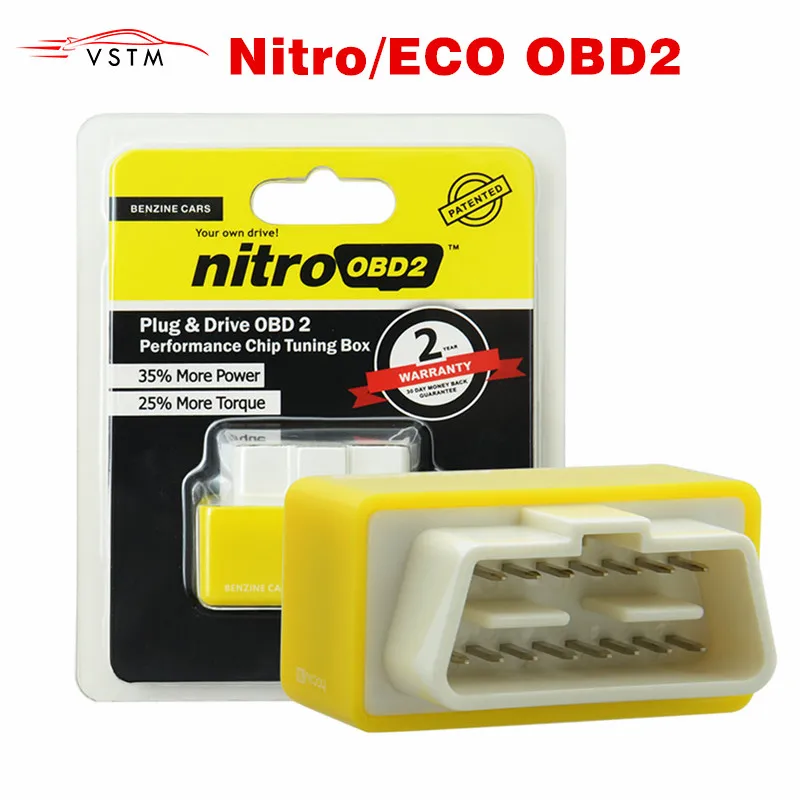 4 Color Eco OBD2 & Nitro OBD2 Gasoline Plug & Drive Performance For Benzine Eco OBD2 ECU Chip Tuning Box  Fuel Saving More Power