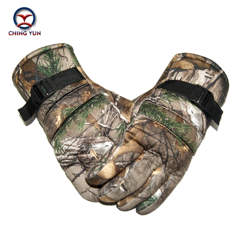 

men gloves winter polyester cotton camouflage color mittens outdoor activities soft warm adjustable wrist fleece liningArm sleev