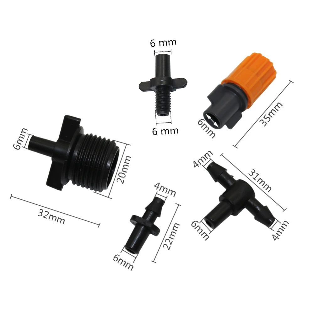 Garden Mist nozzle Agricultural irrigation sprinklers Greenhouse Industry Cooling Dust Removal Sprinkler sprayer 200 Pcs