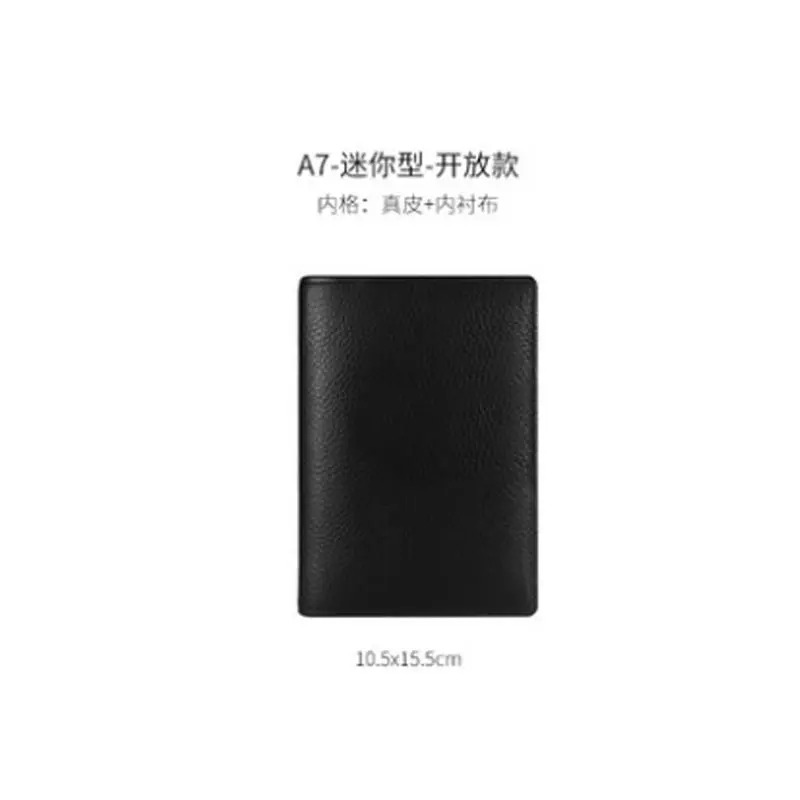 Yiwi  Black A4 B5 A5 A6 A7 100% Genuine Leather Notebook Business Planner  Handmade Agenda Sketchbook Diary Vintage Stationery