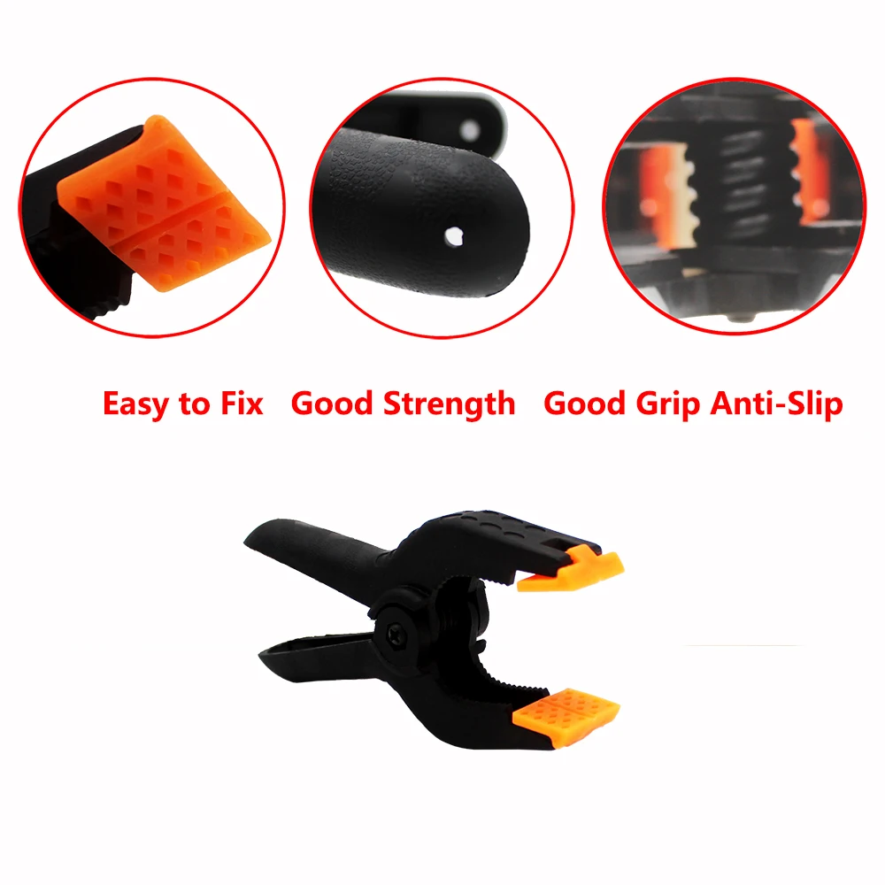 5Pcs/Pack 2in 65mm Phone Tablet LCD Digitizer Screen Fastening Clamp Non-slip Handle Repair Hand Tool Plastic Nylon Spring Clamp