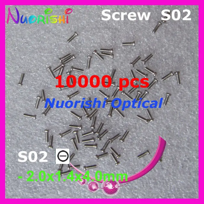 S02 2.0x1.4x4.0mm 10000pcs Eyewear Eyegalss Glasses Spectacle Repairing Mini Screws Free Shipping