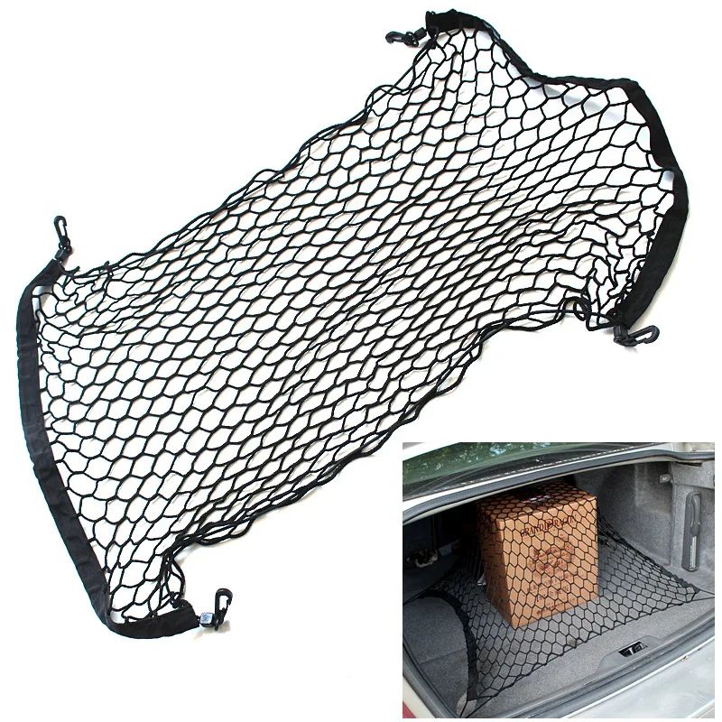 For Volvo XC60 2018 2019 2020 2021 2022 Car Trunk Luggage Storage Cargo Organiser Nylon Elastic Mesh Net Styling Accessories