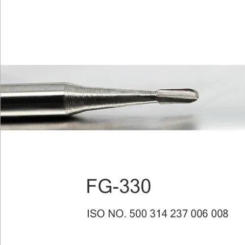 10 unidades/pacote dental carboneto de aço de tungstênio burs fg-39,FG-330,FG-331,FG-332,FG-333 forma de pêra bur para handpiece de alta velocidade