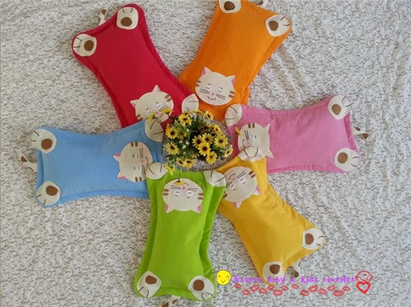 Small size - Free shipping baby pillow Cartoon Cat buckwheat hulls pillow kids cooling neck support gift children toys