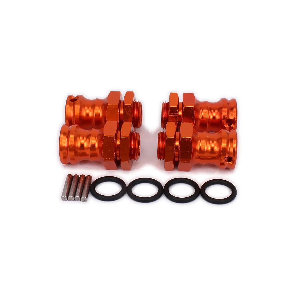 4PCS Wheel Hex Hub M17 17mm M23 23mm Extension Adapter 12mm Nut  x 4 Longer Combiner Coupler For 1/8 RC Model Car Upgraded Parts