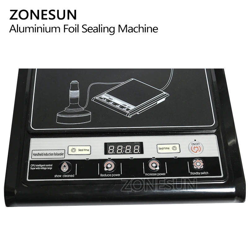 ZONESUN Aluminum Sealing Machine 20-100MM Hand-held Electromagnetic Induction Medical Plastic Bottle Cap Sealer