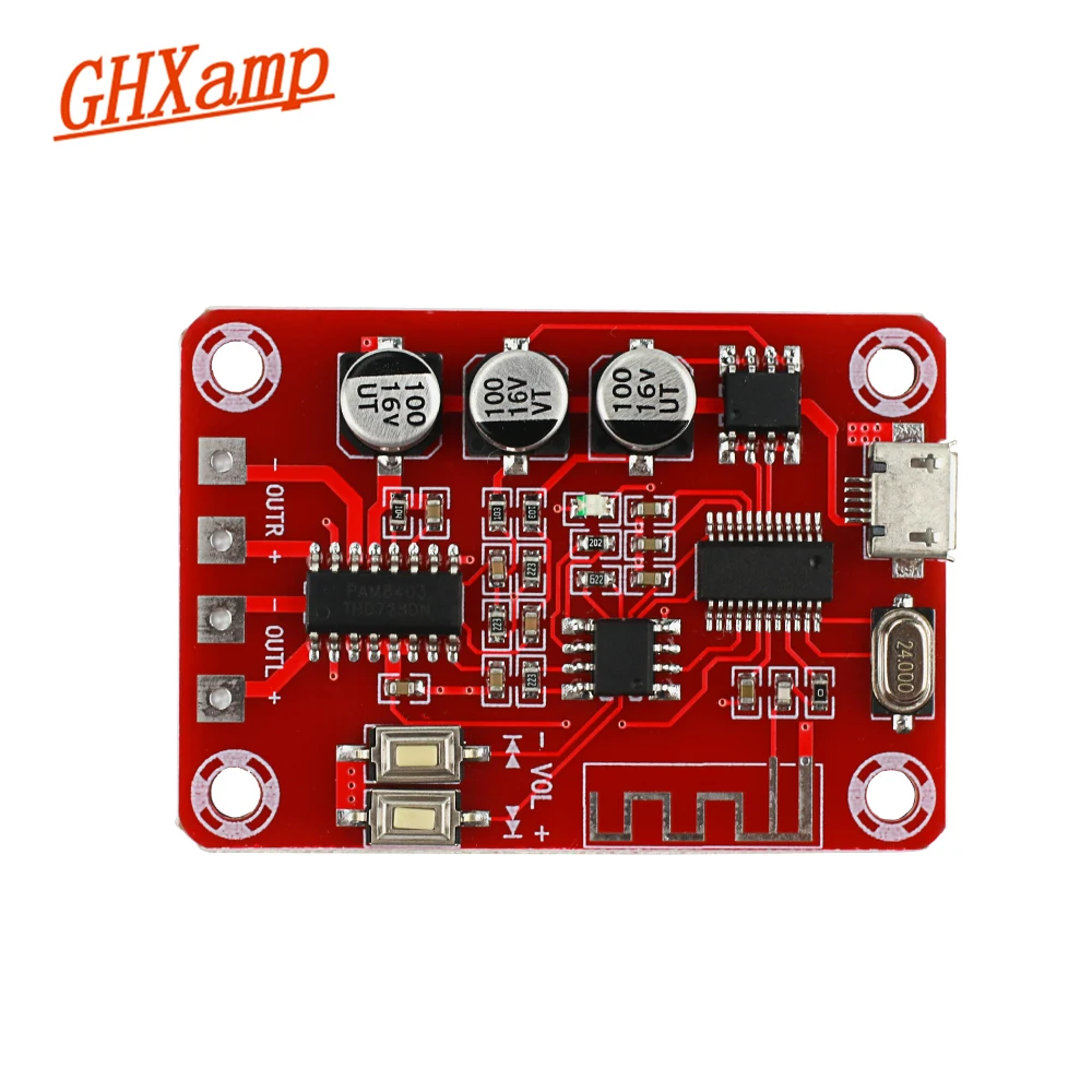 บอร์ดถอดรหัส5.0บลูทูธเครื่องขยายเสียง PAM8403ช่องสัญญาณคู่2*5W ตัวรับสัญญาณเสียงแบบ lossless