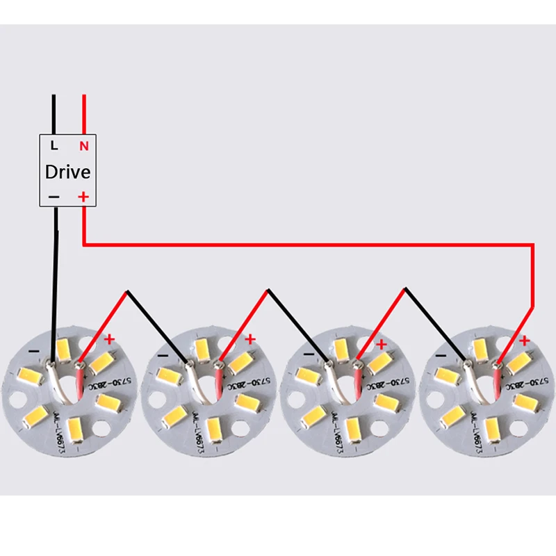 5pcs/Lot 3W 5W 7W 9W 12W 18W 24W 5730 Brightness SMD Light Board Led Lamp Panel For Ceiling PCB With LED