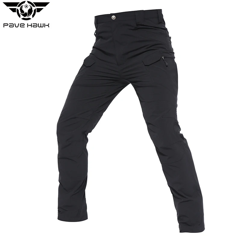 Men Urban Tactical Pants Elastic Fabric quick dry pants Multi-purpose Pockets waterproof Long Trousers Military Cargo Pants