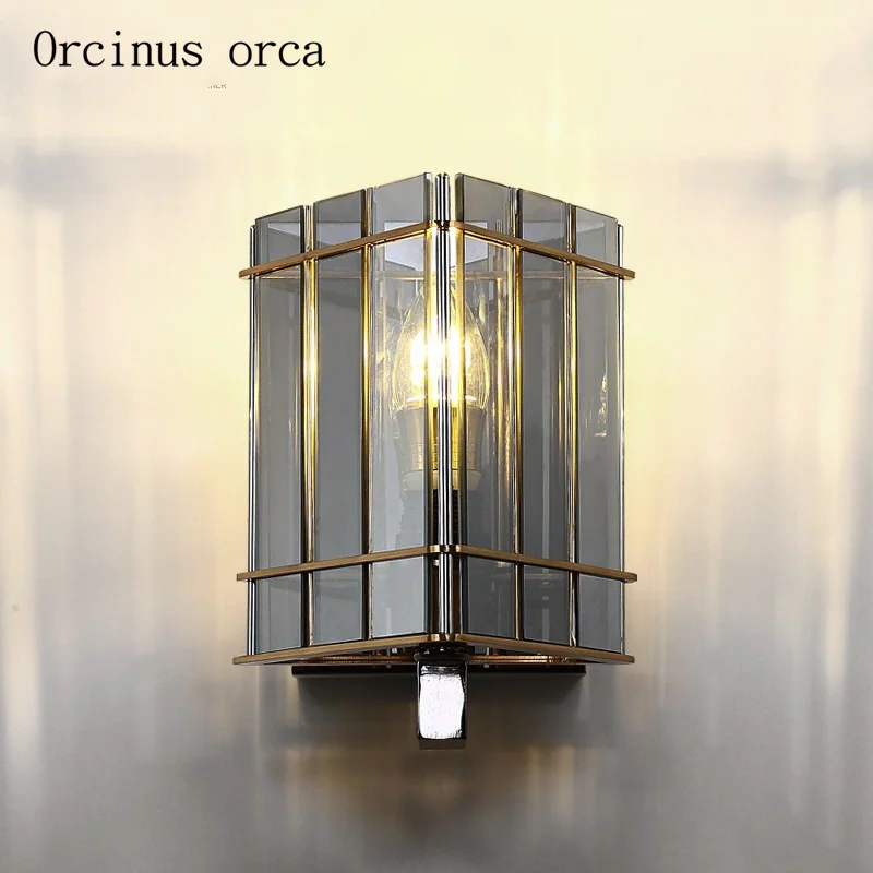 

After the latest modern minimalist creative personality living bedroom bedside lamp wall lamp corridor in northern Europe