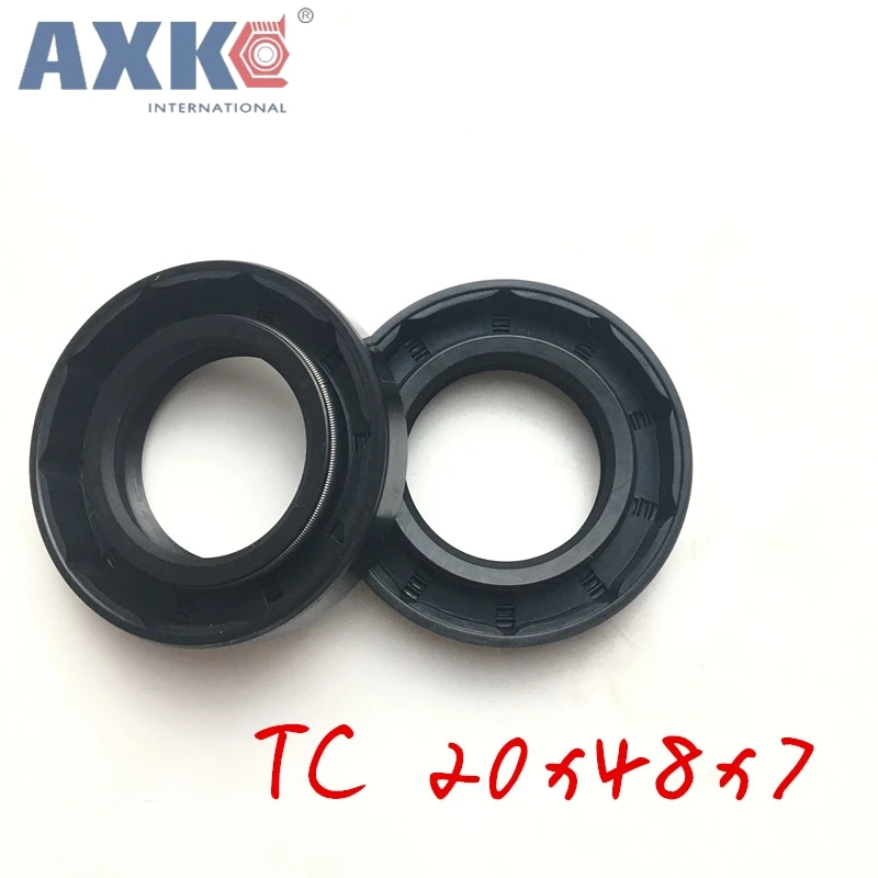 15pcs/NBR Shaft Oil grease Seal TC-20*48*7 Rubber Covered Double Lip With Garter Spring/Gasket of motorcycle part