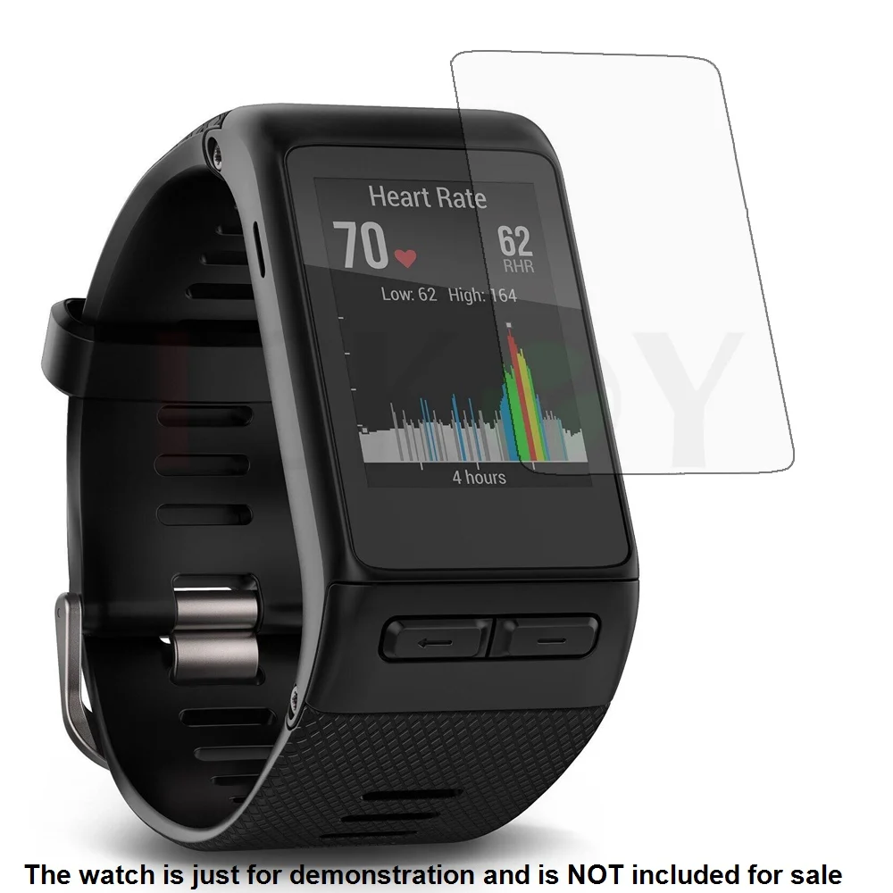 Película protetora de tela lcd transparente 6x, para garmin vivoactive hr, acessórios para smartwatch, esportes