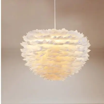 

LED Flower drop wind droplight foyer bedroom dinning living room Modern feather chandelier white fashion chandelier hanging lamp