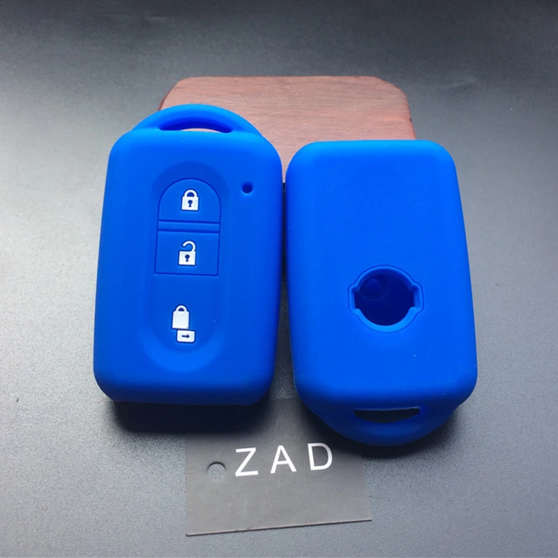 ZAD silicone rubber car key cover case set holder for Nissan   Micra Xtrail Qashqai Juke Duke 3 buttons key case cover