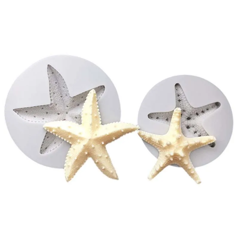 DIY Sea Conch Starfish Shell Fondant Cake Candy Silicone Molds Creative Chocolate Mold Cake Decoration Tools