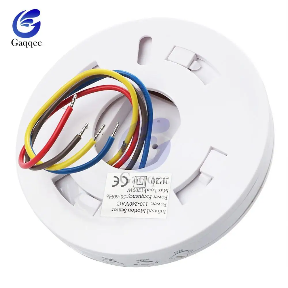 Adjustable PIR Infrared Motion Sensor Switch 110V-240V Body Motion Movement Ceiling Infrared Sensor Detector Light Bulb Switch