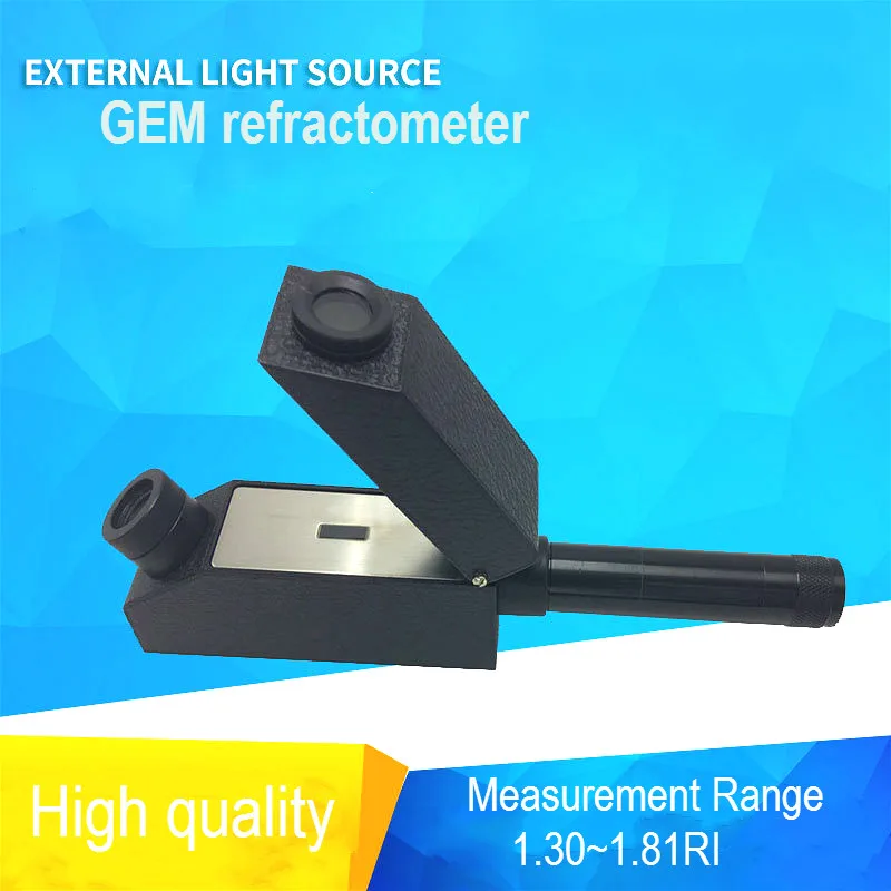 

Gem Gemological Gemelogy Refractometer + RI Oil + 1.30 - 1.81 RI Range + 0.01 nD Scale Division with Built-in LED Light